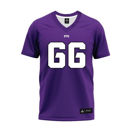 TCU - NCAA Football : Wesley Harvey - Purple Premium Football Jersey-0
