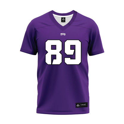 TCU - NCAA Football : Jake Bock - Purple Premium Football Jersey-0
