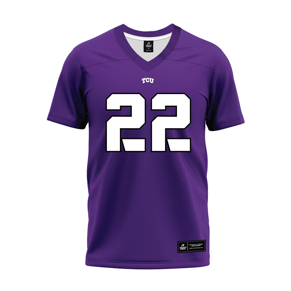 TCU - NCAA Football : Fletcher Fierro - Purple Premium Football Jersey-0