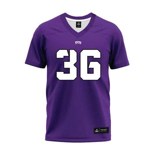 TCU - NCAA Football : Joseph Albright - Purple Premium Football Jersey-0