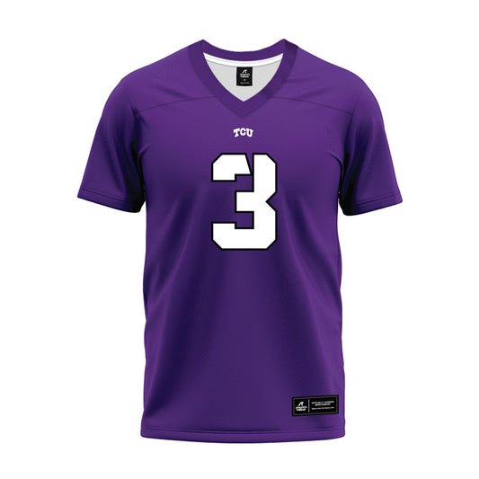 TCU - NCAA Football : Major Everhart - Purple Premium Football Jersey-0