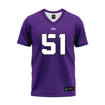 TCU - NCAA Football : Luke Lingard - Purple Premium Football Jersey-0