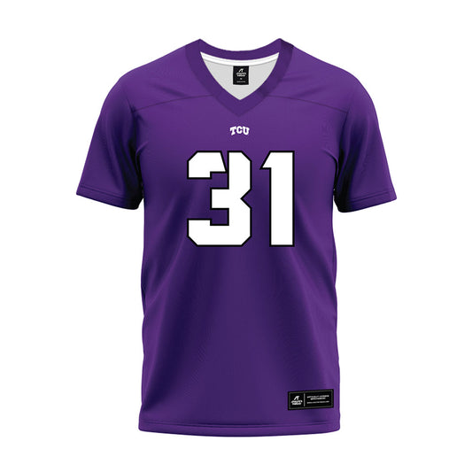 TCU - NCAA Football : Julius Simms - Purple Premium Football Jersey-0