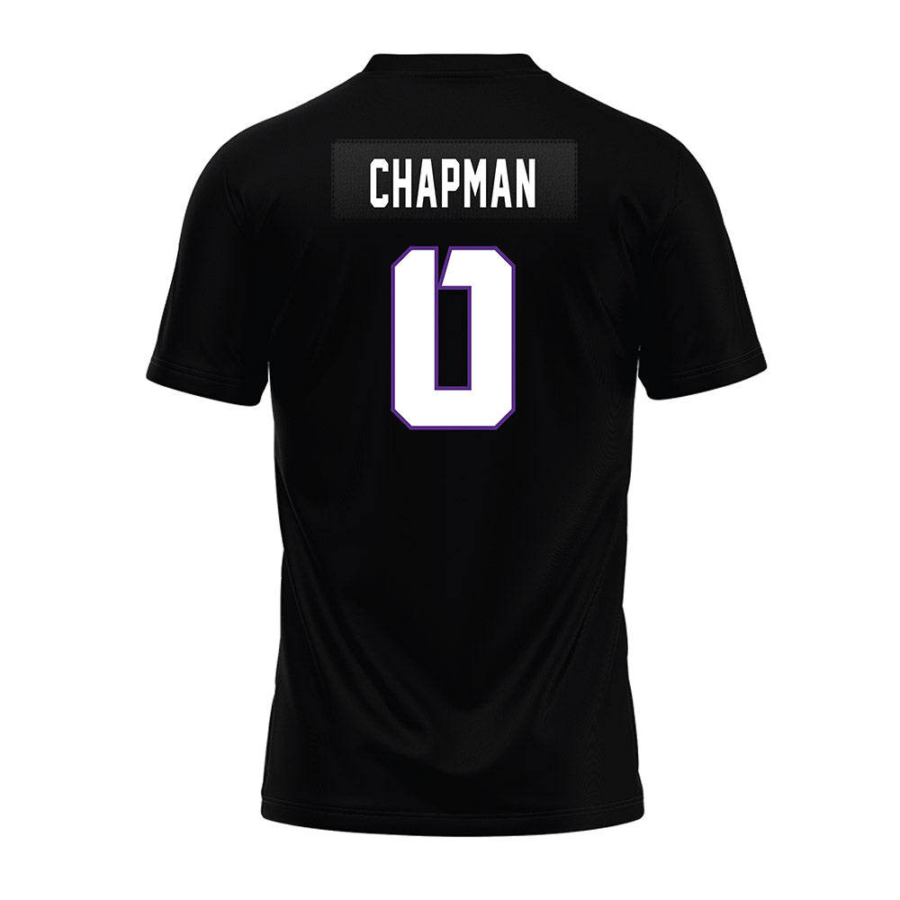 TCU - NCAA Football : Zach Chapman - Black Premium Football Jersey-1