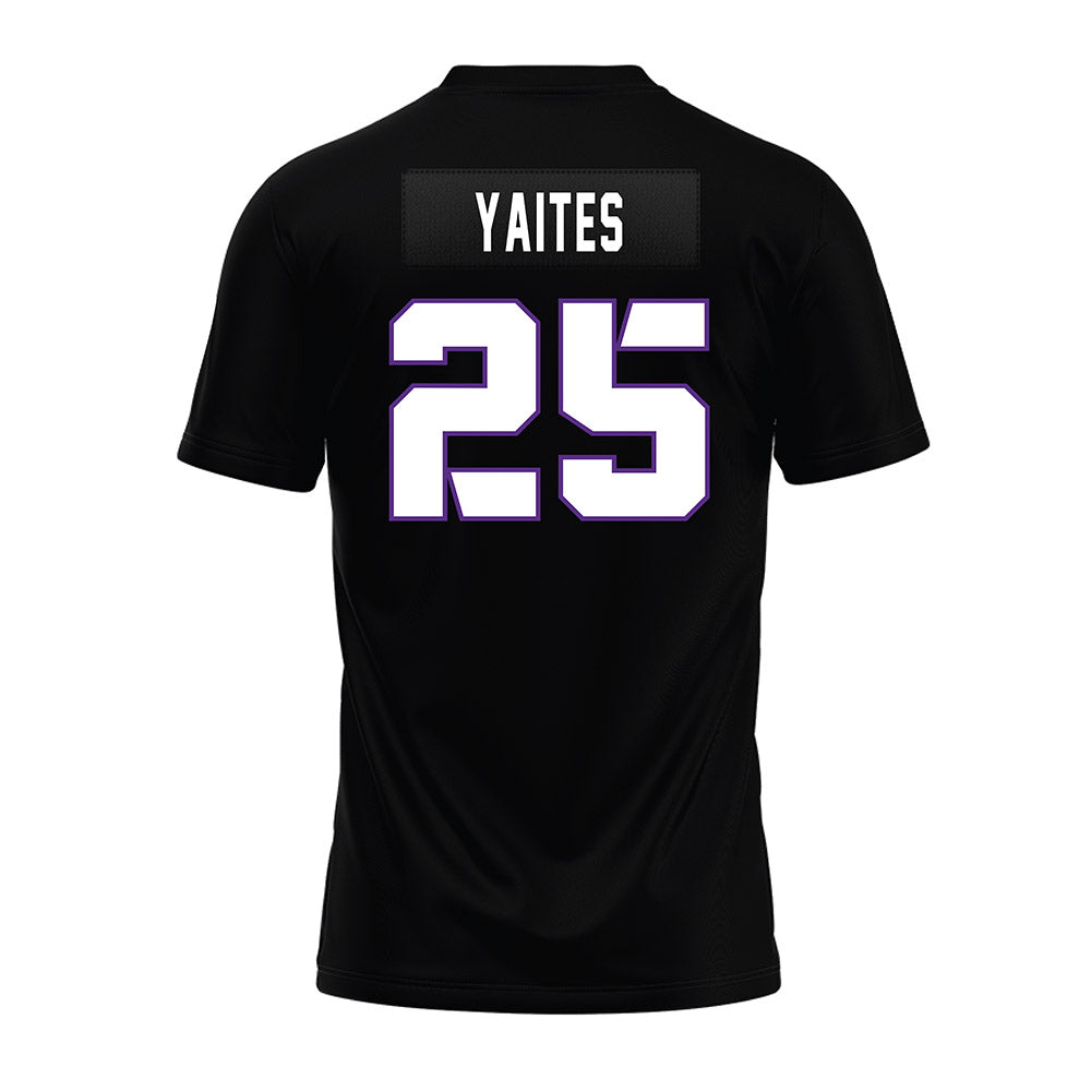 TCU - NCAA Football : Ryan Yaites - Black Premium Football Jersey-1