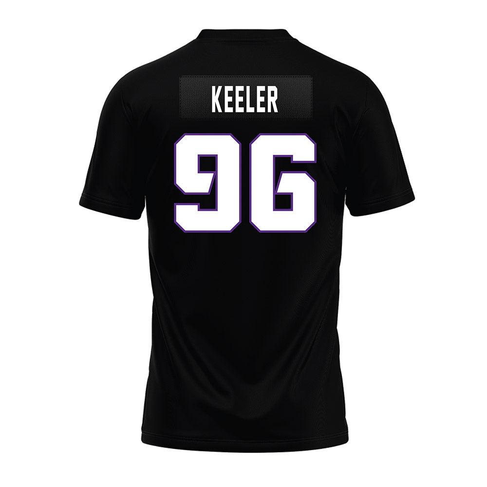 TCU - NCAA Football : Cal Keeler - Black Premium Football Jersey-1