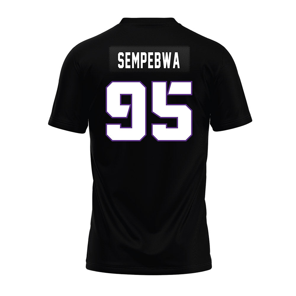 TCU - NCAA Football : Caleb Sempebwa - Black Premium Football Jersey-1