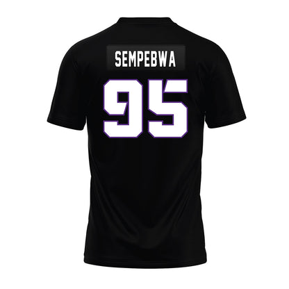 TCU - NCAA Football : Caleb Sempebwa - Black Premium Football Jersey-1