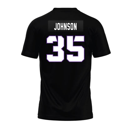 TCU - NCAA Football : Tristan Johnson - Black Premium Football Jersey-1