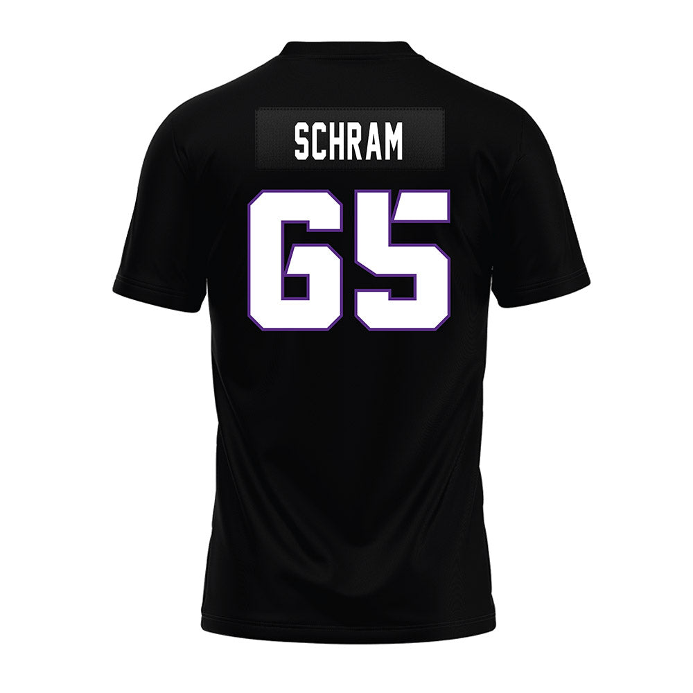 TCU - NCAA Football : Logan Schram - Black Premium Football Jersey-1