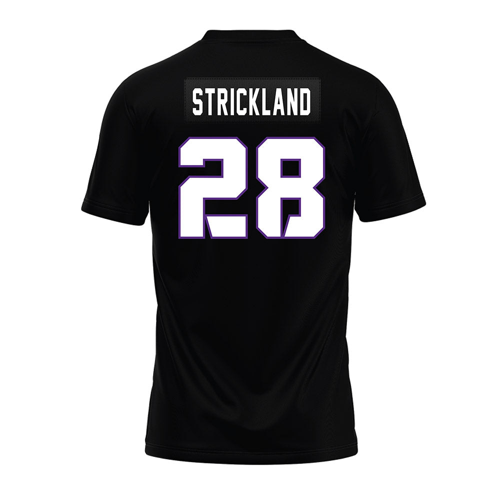 TCU - NCAA Football : Micah Strickland - Black Premium Football Jersey-1