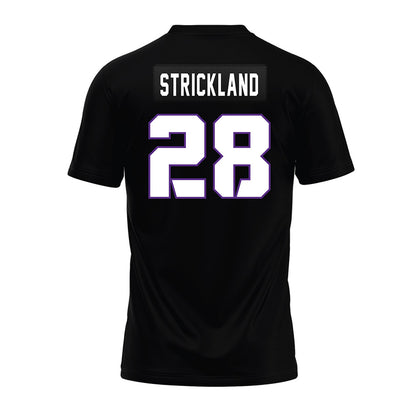 TCU - NCAA Football : Micah Strickland - Black Premium Football Jersey-1