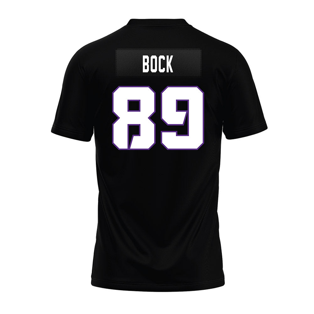 TCU - NCAA Football : Jake Bock - Black Premium Football Jersey-1
