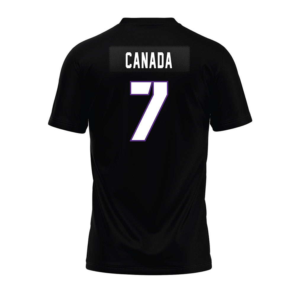 TCU - NCAA Football : Channing Canada - Black Premium Football Jersey-1