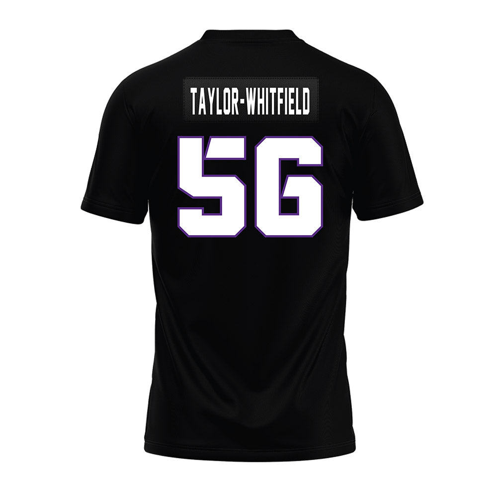 TCU - NCAA Football : Benjamin Taylor-Whitfield - Black Premium Football Jersey-1