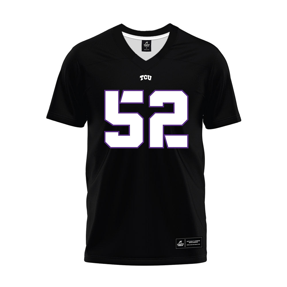 TCU - NCAA Football : Blake Robinett - Black Premium Football Jersey-0