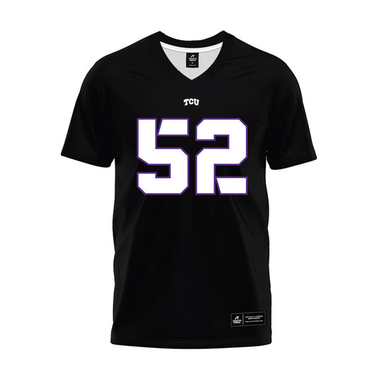 TCU - NCAA Football : Blake Robinett - Black Premium Football Jersey-0