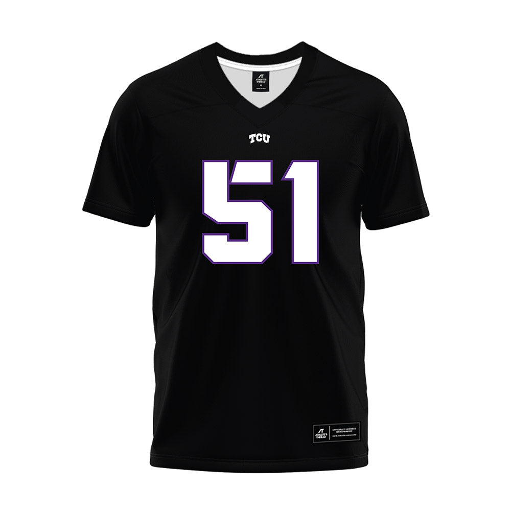 TCU - NCAA Football : Luke Lingard - Black Premium Football Jersey-0