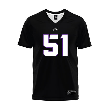 TCU - NCAA Football : Luke Lingard - Black Premium Football Jersey-0