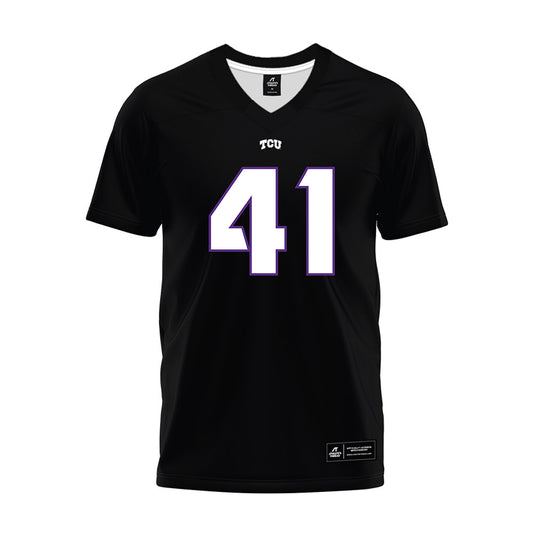 TCU - NCAA Football : Sam Bisesi - Black Premium Football Jersey-0