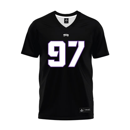 TCU - NCAA Football : Paul Oyewale - Black Premium Football Jersey-0
