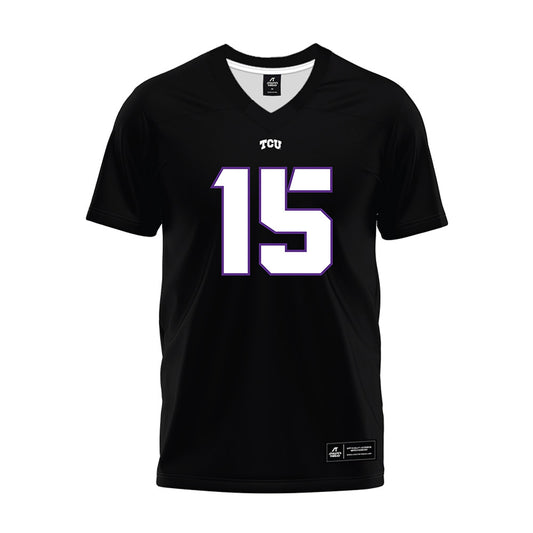TCU - NCAA Football : Devyn Hidrogo - Black Premium Football Jersey-0