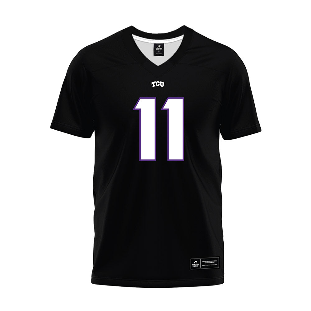 TCU - NCAA Football : Devean Deal - Black Premium Football Jersey-0