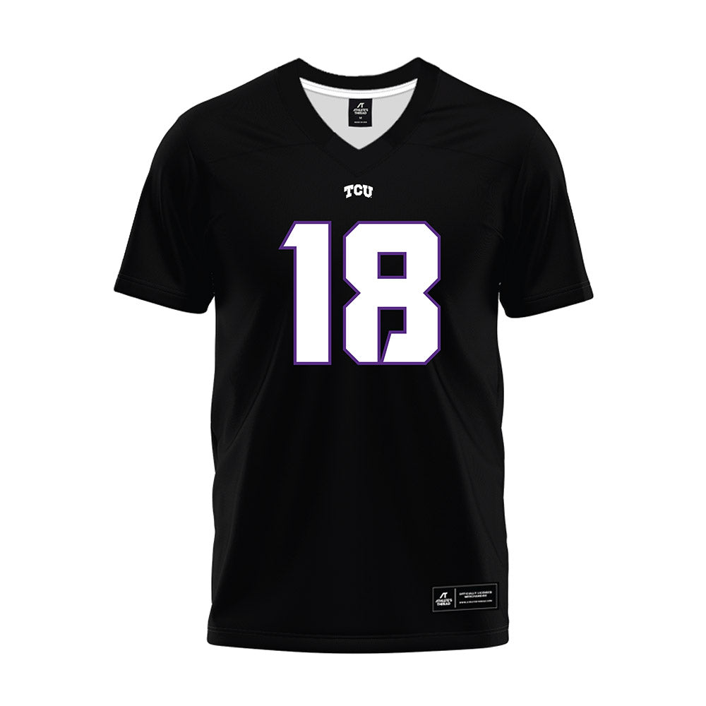 TCU - NCAA Football : Kaden McFadden - Black Premium Football Jersey-0
