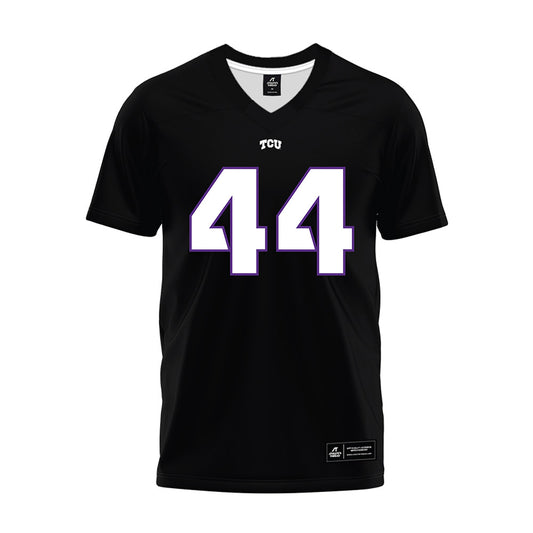 TCU - NCAA Football : Sam Haley - Black Premium Football Jersey-0