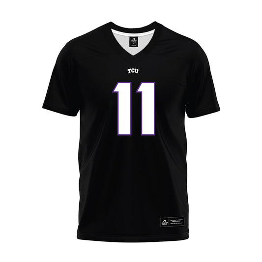 TCU - NCAA Football : Adam Schobel - Black Premium Football Jersey-0