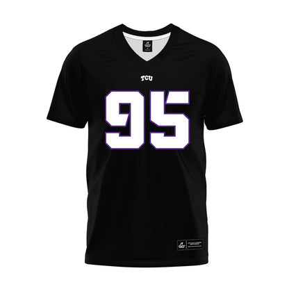 TCU - NCAA Football : Caleb Sempebwa - Black Premium Football Jersey-0
