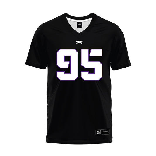 TCU - NCAA Football : Caleb Sempebwa - Black Premium Football Jersey-0