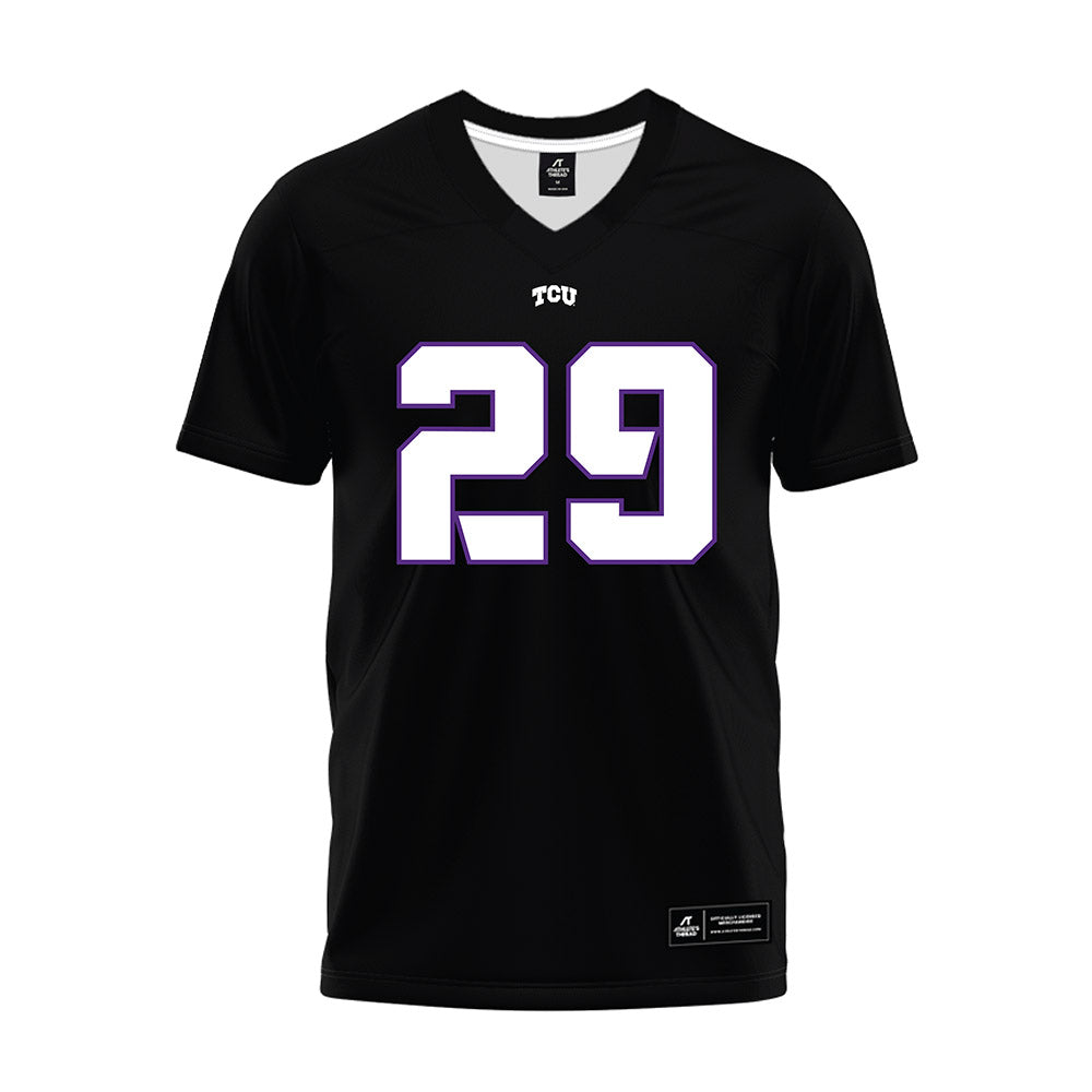 TCU - NCAA Football : Rohon Kazadi - Black Premium Football Jersey-0