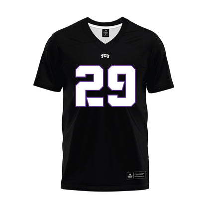 TCU - NCAA Football : Rohon Kazadi - Black Premium Football Jersey-0