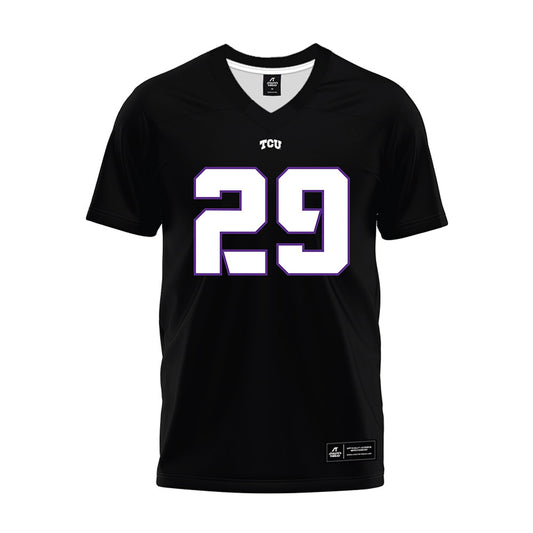TCU - NCAA Football : rohon kazadi - Black Premium Football Jersey-0