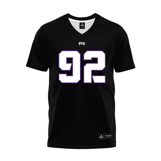TCU - NCAA Football : Ansel Din-Mbuh - Black Premium Football Jersey-0