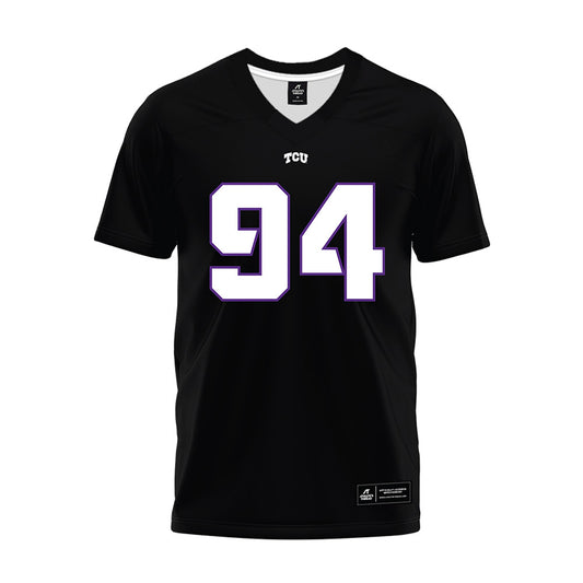 TCU - NCAA Football : Jared Martin - Black Premium Football Jersey-0