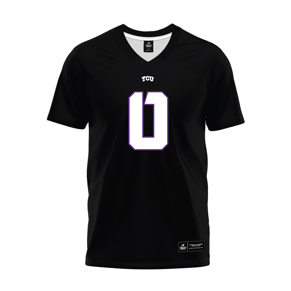 TCU - NCAA Football : Zach Chapman - Black Premium Football Jersey-0