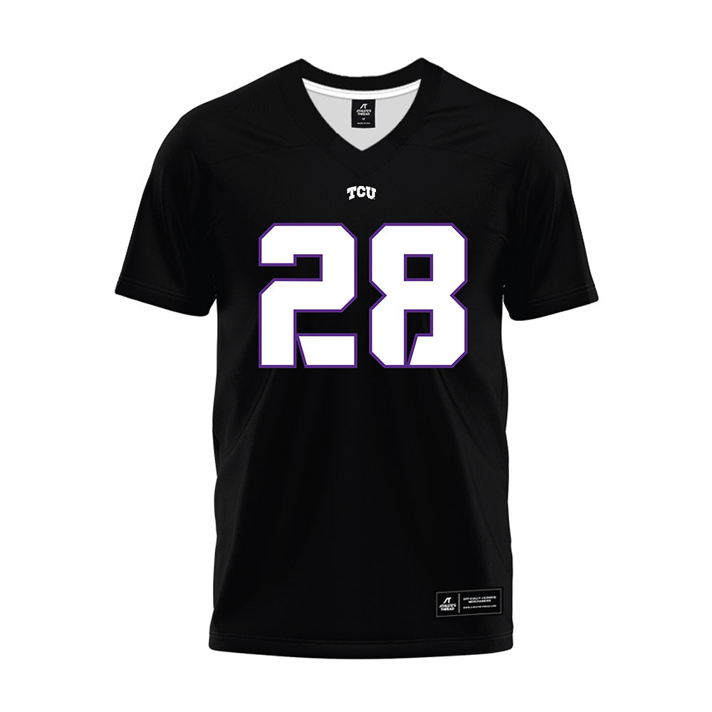 TCU - NCAA Football : Micah Strickland - Black Premium Football Jersey-0