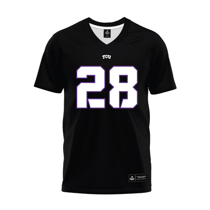 TCU - NCAA Football : Micah Strickland - Black Premium Football Jersey-0