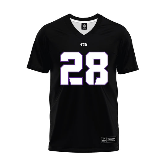 TCU - NCAA Football : Micah Strickland - Black Premium Football Jersey-0
