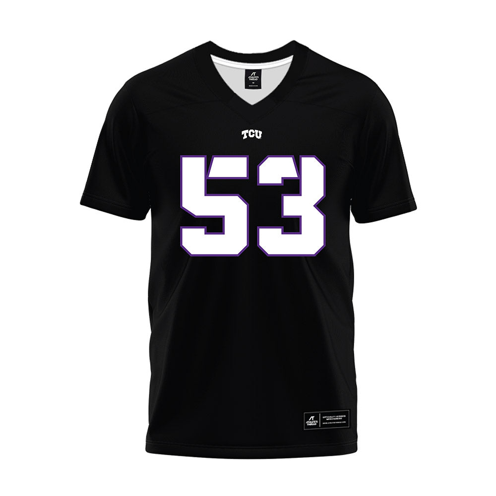 TCU - NCAA Football : Tobias Steppes - Black Premium Football Jersey-0