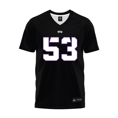 TCU - NCAA Football : Tobias Steppes - Black Premium Football Jersey-0
