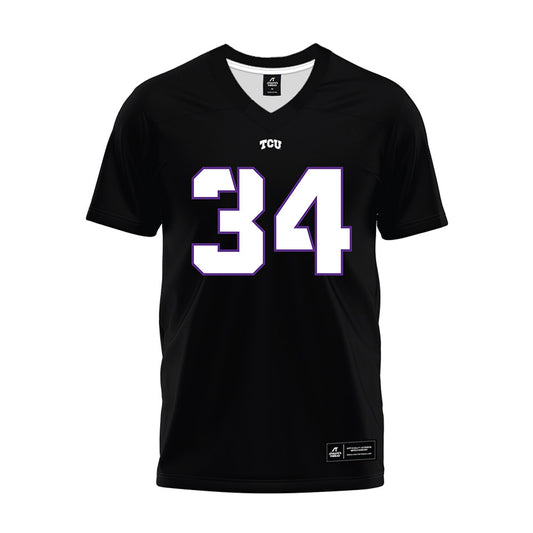 TCU - NCAA Football : Kyle Lemmermann - Black Premium Football Jersey-0