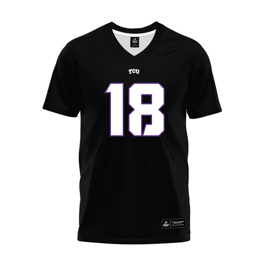 TCU - NCAA Football : Ed Small - Black Premium Football Jersey-0