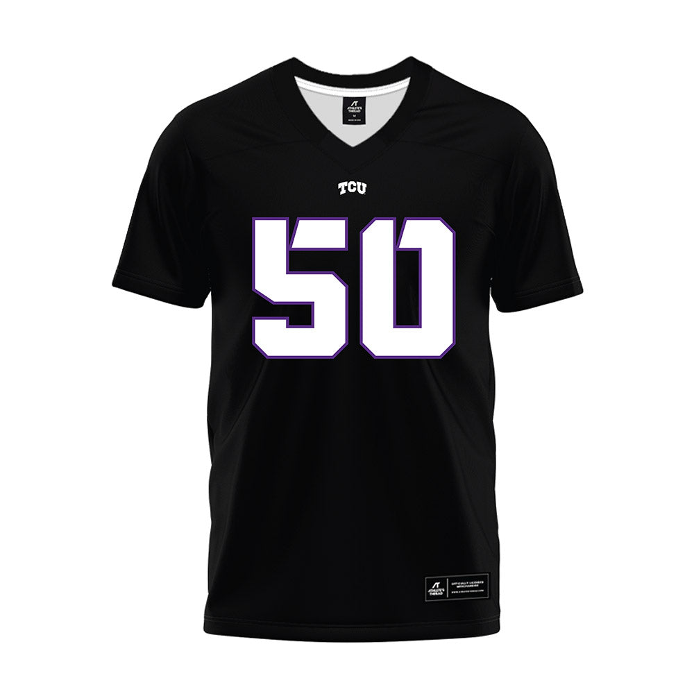 TCU - NCAA Football : Witten Van Hoy - Black Premium Football Jersey-0