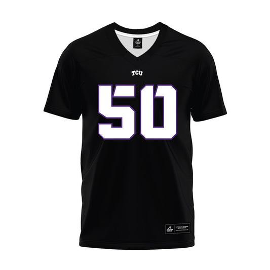 TCU - NCAA Football : Witten Van Hoy - Black Premium Football Jersey-0