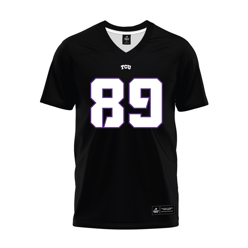 TCU - NCAA Football : Jake Bock - Black Premium Football Jersey-0