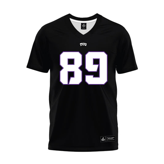 TCU - NCAA Football : Jake Bock - Black Premium Football Jersey-0