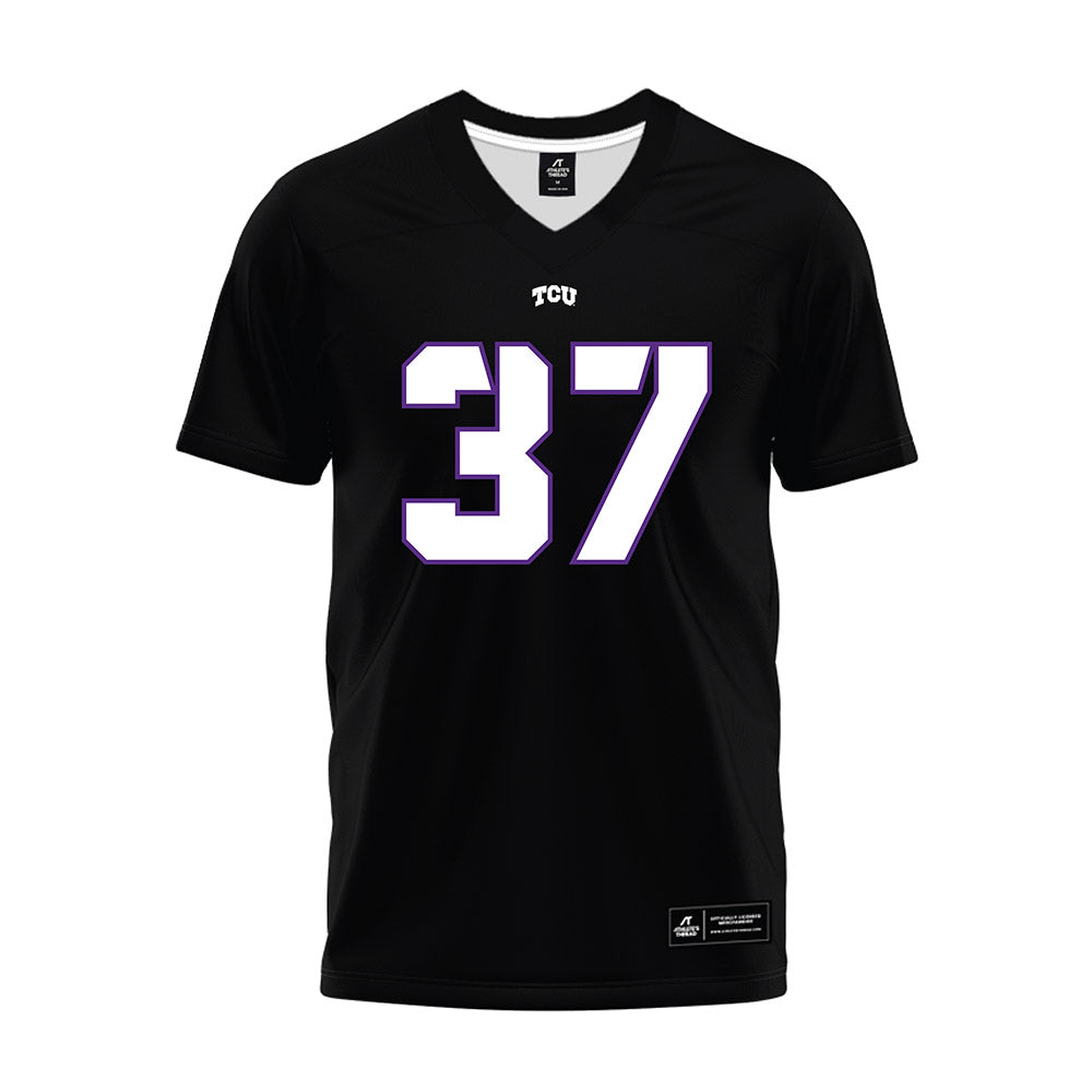 TCU - NCAA Football : Hudson Hooper - Black Premium Football Jersey-0